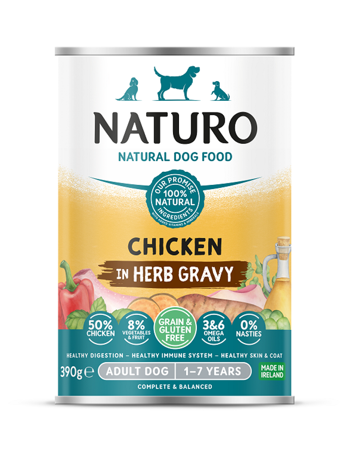 Naturo uGI TROFI SKuLOu Grain Free me Kotopoulo, Laxanika kai Frouta 390gr